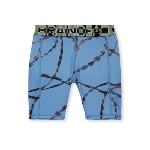 Brain Dead Blue Razor Cycle Compression Shorts. Sz: M